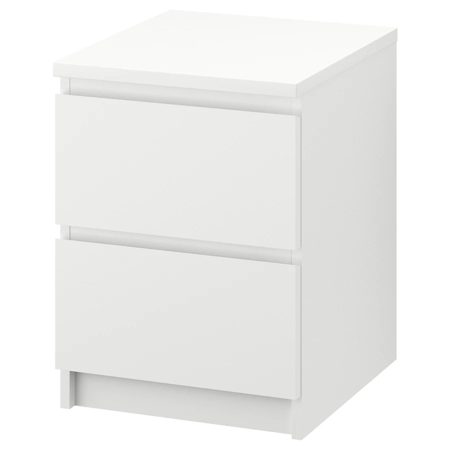 Комод с 2 ящиками - IKEA MALM, 40х55х48 см, белый МАЛЬМ ИКЕА (изображение №1)