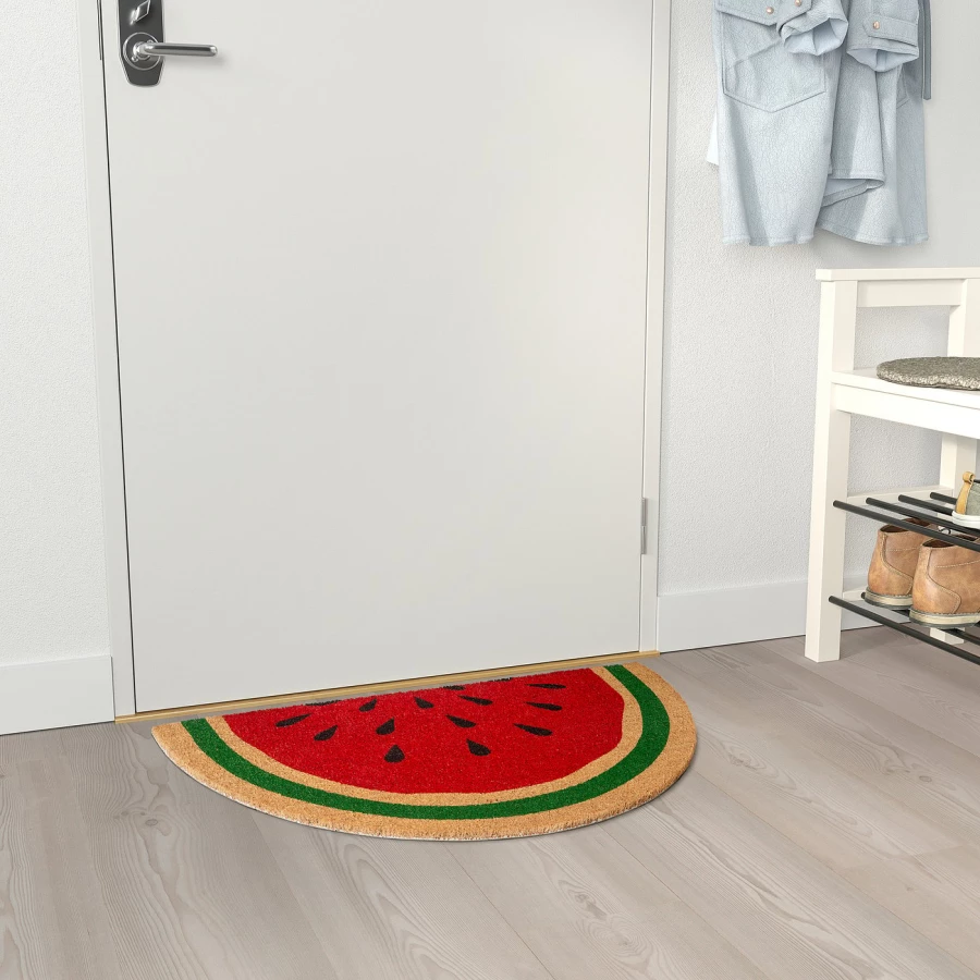 Коврик придверный IKEA HALLSPÅR/ХАЛЛСПОР ИКЕА, 50х90 см, красный (изображение №3)
