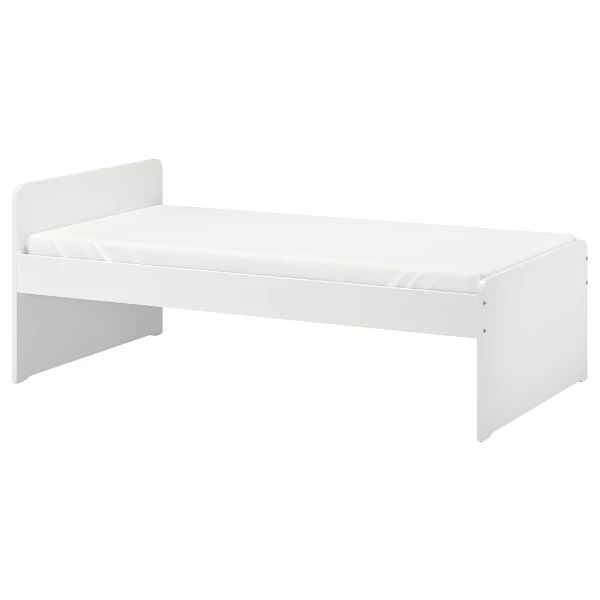 Каркас кровати с реечным дном - IKEA SLÄKT/LURÖY/SLAKT/LUROY, 200х90 см, белый, СЛЭКТ/ЛУРОЙ ИКЕА