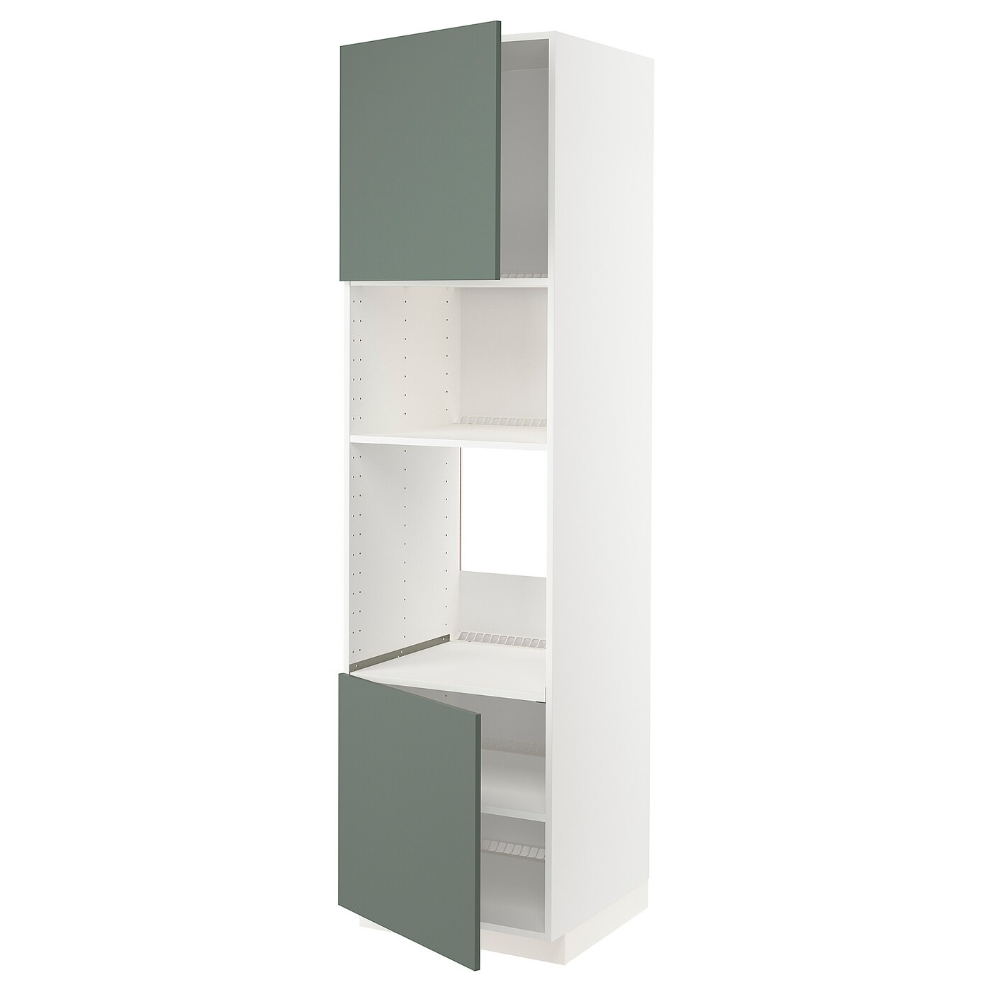 Модульный шкаф - METOD IKEA/ МЕТОД ИКЕА, 228х60 см, белый/зеленый