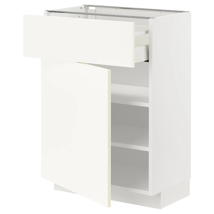 Напольный шкаф - METOD / MAXIMERA IKEA/ МЕТОД/ МАКСИМЕРА ИКЕА,  88х60 см, белый (изображение №1)