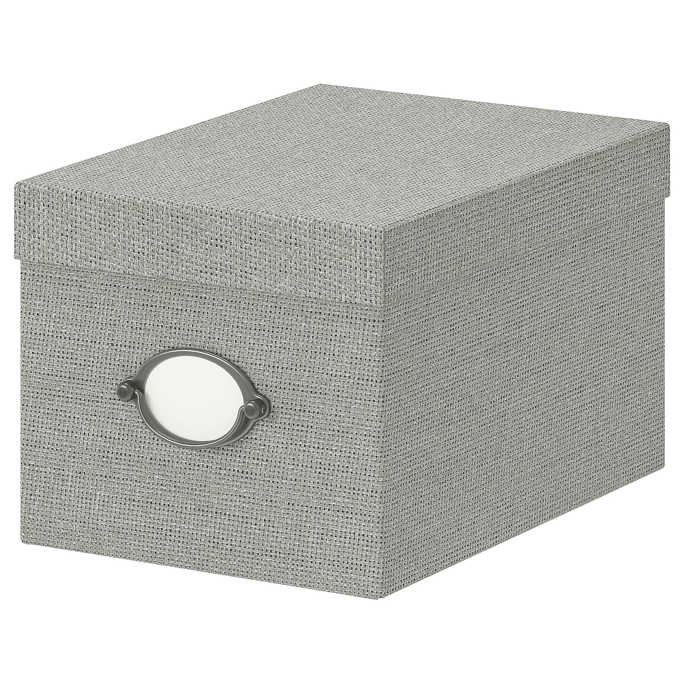 Коробка с крышкой - KVARNVIK IKEA/ КВАРНВИК ИКЕА, 25х18х15 см,  серый