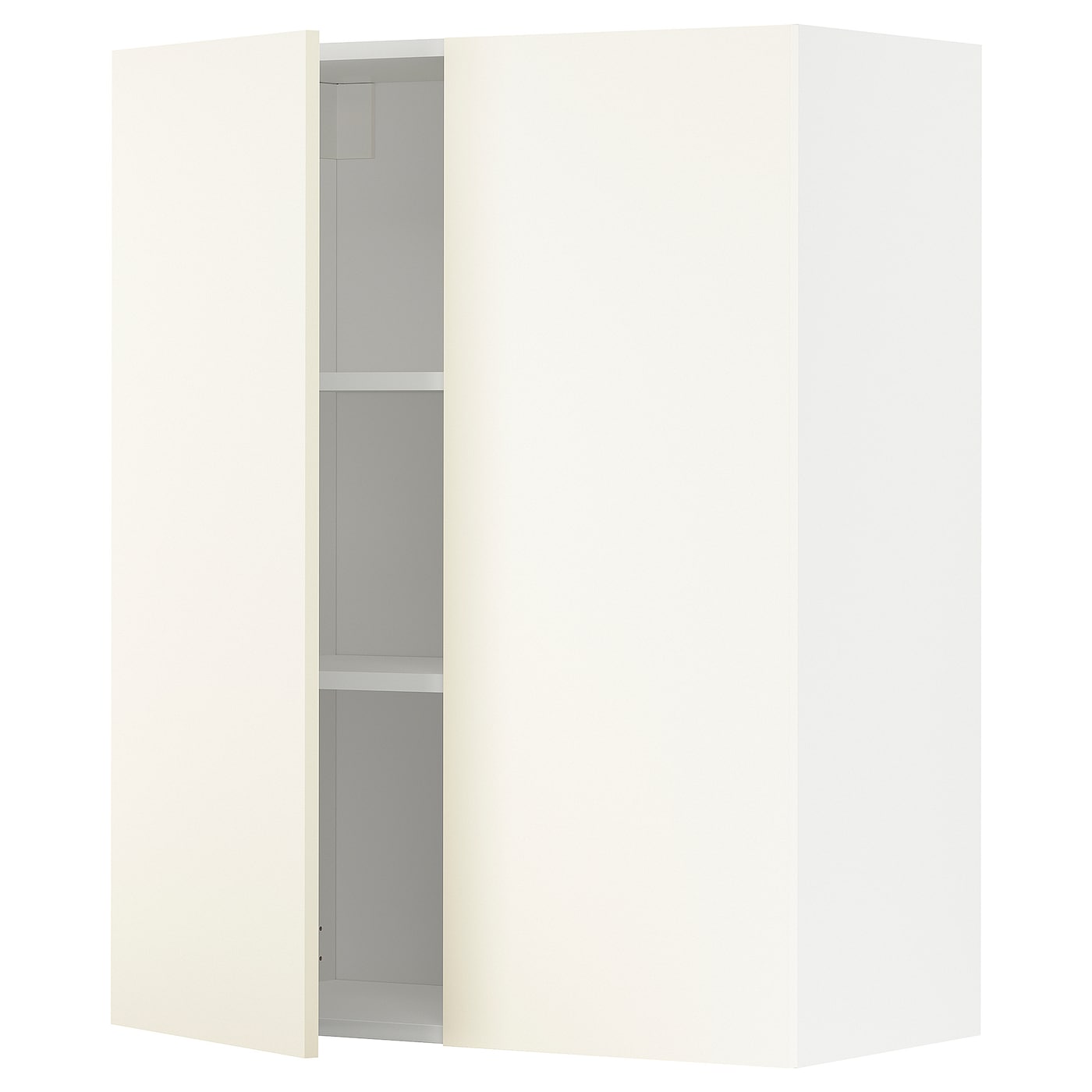 Навесной шкаф с полкой - METOD IKEA/ МЕТОД ИКЕА, 100х80см, белый/кремовый