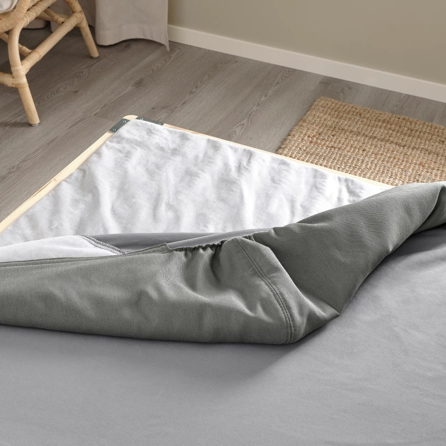 Кровать - LYNGÖR / LYNGОR IKEA/ ЛЮНГЕРЬ ИКЕА,  180х200 см, серый (изображение №5)