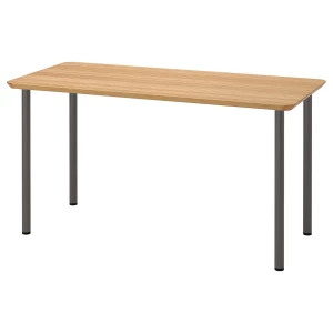 Письменный стол - IKEA ANFALLARE/ADILS, 140x65 см, бамбук/белый, АНФАЛЛАРЕ/АДИЛЬС ИКЕА