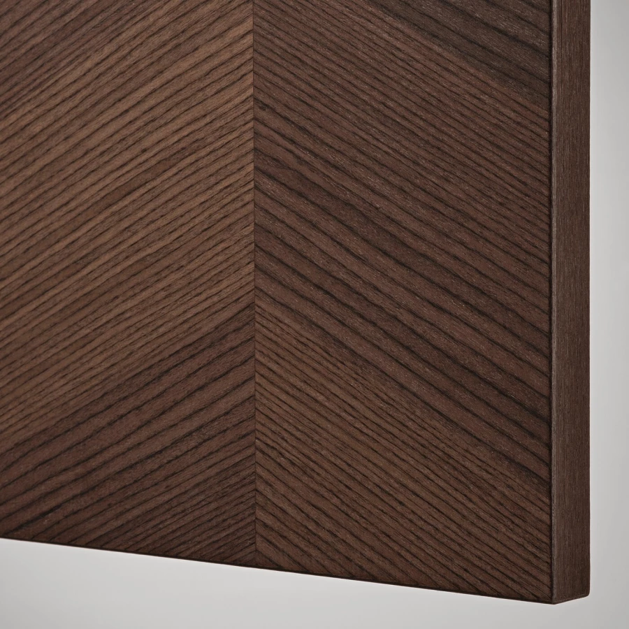 Угловой навесной шкаф с каруселью - METOD  IKEA/  МЕТОД ИКЕА, 100х68  см, белый/коричневый (изображение №2)