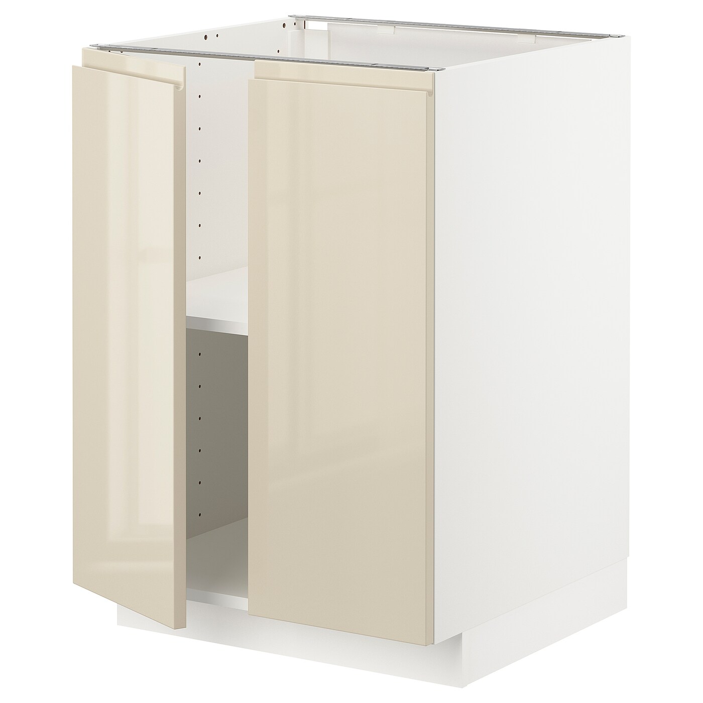Напольный шкаф  - IKEA METOD, 88x62x60см, белый/светло-бежевый, МЕТОД ИКЕА