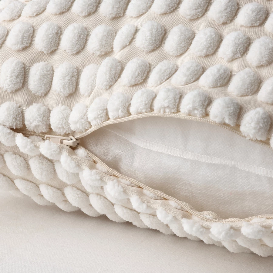Чехол на подушку - SVARTPOPPEL  IKEA/ СВАРТПОППЕЛ ИКЕА, 50х50 см,  кремовый (изображение №2)