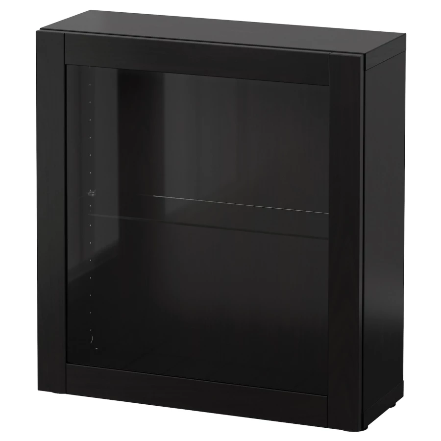 Шкаф - IKEA BESTÅ/BESTA/БЕСТО ИКЕА 60x20x64 см, черный (изображение №1)
