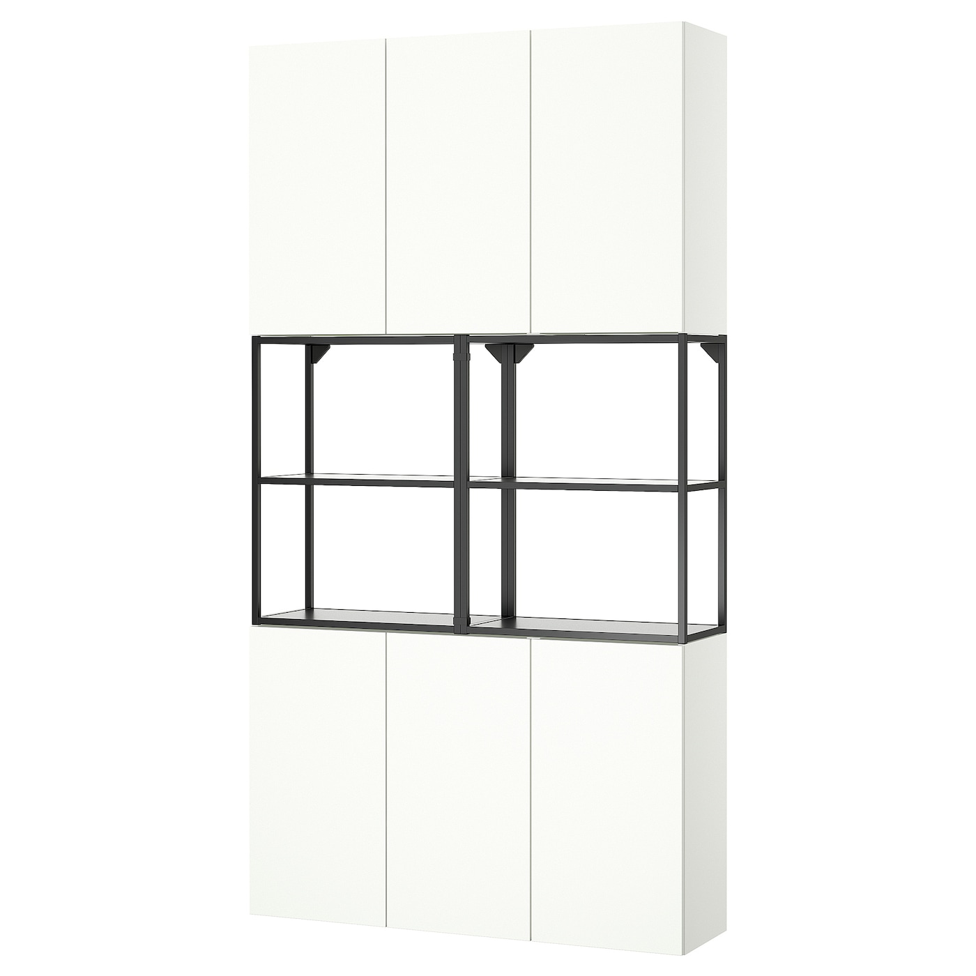 Комбинация - IKEA ENHET/ЭНХЕТ ИКЕА, 225х32х120 см, белый