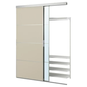 Шкаф - SKYTTA / BOAXEL IKEA/ СКИТТА / БОАКСЕЛЬ ИКЕА, 240х177 см, белый/бежевый