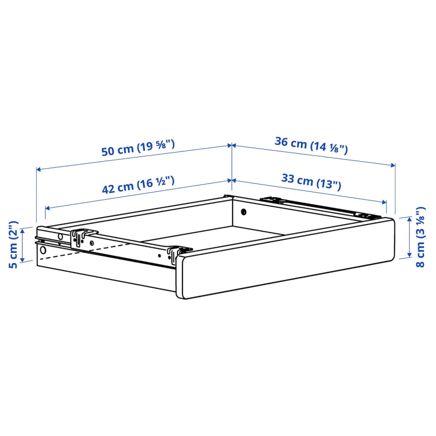 Письменный стол с ящиками - IKEA RELATERA/РЕЛАТЕРА ИКЕА, белый (изображение №6)