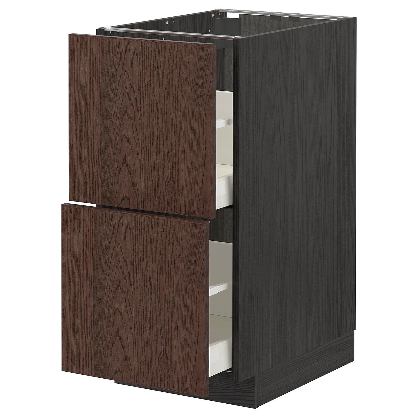 Напольный шкаф  - IKEA METOD MAXIMERA, 88x61,6x40см, черный/коричневый, МЕТОД МАКСИМЕРА ИКЕА