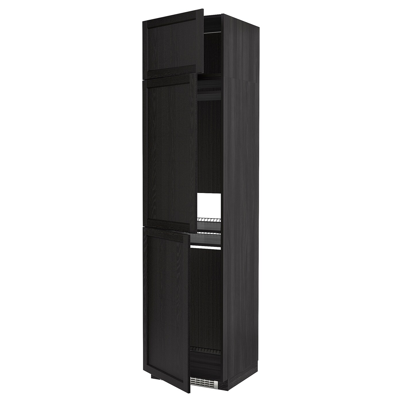 Высокий кухонный шкаф - IKEA METOD/МЕТОД ИКЕА, 240х60х60 см, черный
