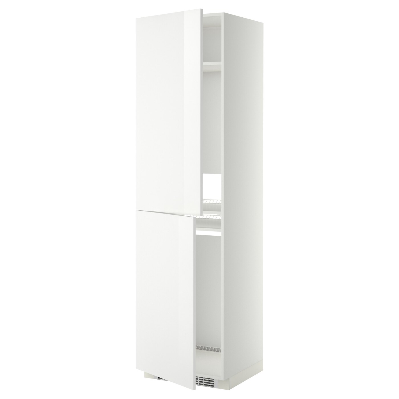 Высокий кухонный шкаф - IKEA METOD/МЕТОД ИКЕА, 220х60х60 см, белый глянцевый