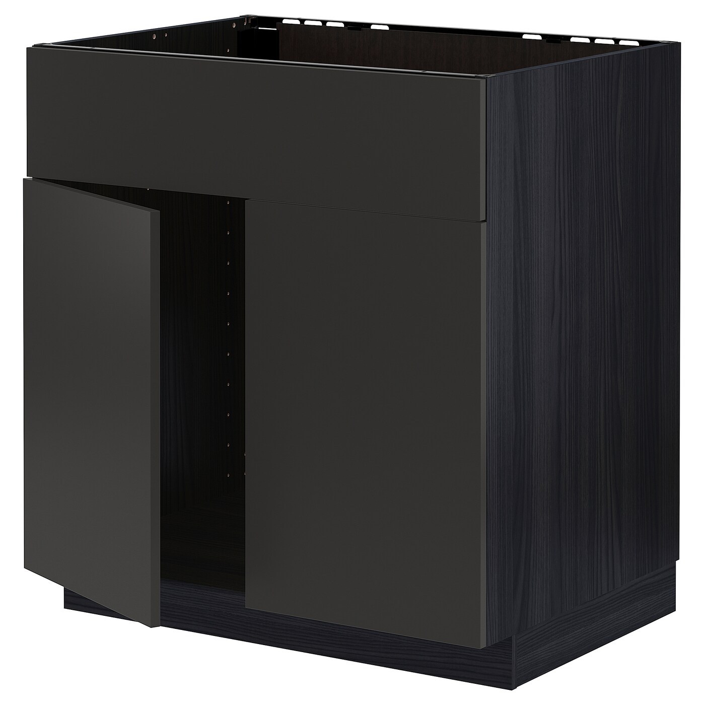 Напольный шкаф - IKEA METOD, 88x62x80см, черный, МЕТОД ИКЕА