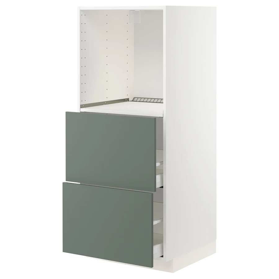 Напольный шкаф  - IKEA METOD MAXIMERA, 148x61,6x60см, белый/серый, МЕТОД МАКСИМЕРА ИКЕА (изображение №1)