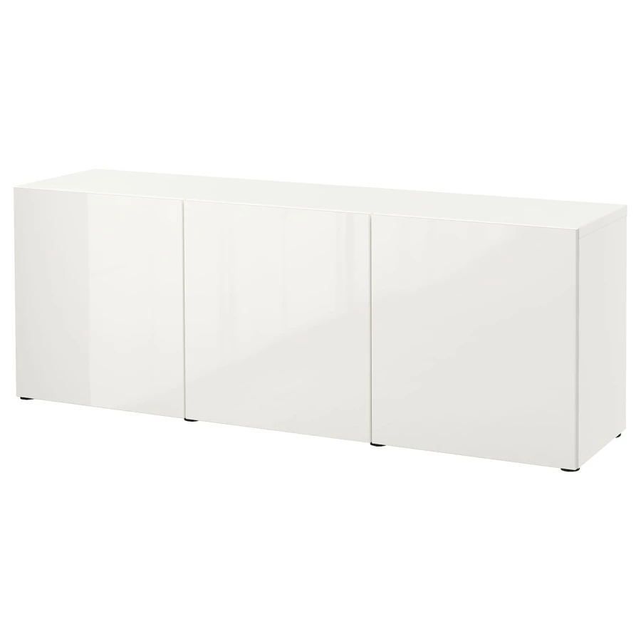 Комбинация для хранения - IKEA BESTÅ/BESTA/БЕСТА/БЕСТО ИКЕА, 180x42x65 см, белый, (изображение №1)