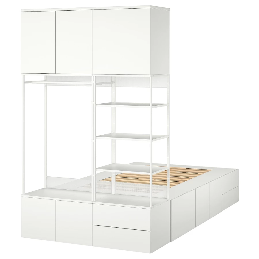 Комплект мебели д/спальни  - IKEA PLATSA, 223x244x140см, белый, ПЛАТСА ИКЕА (изображение №2)