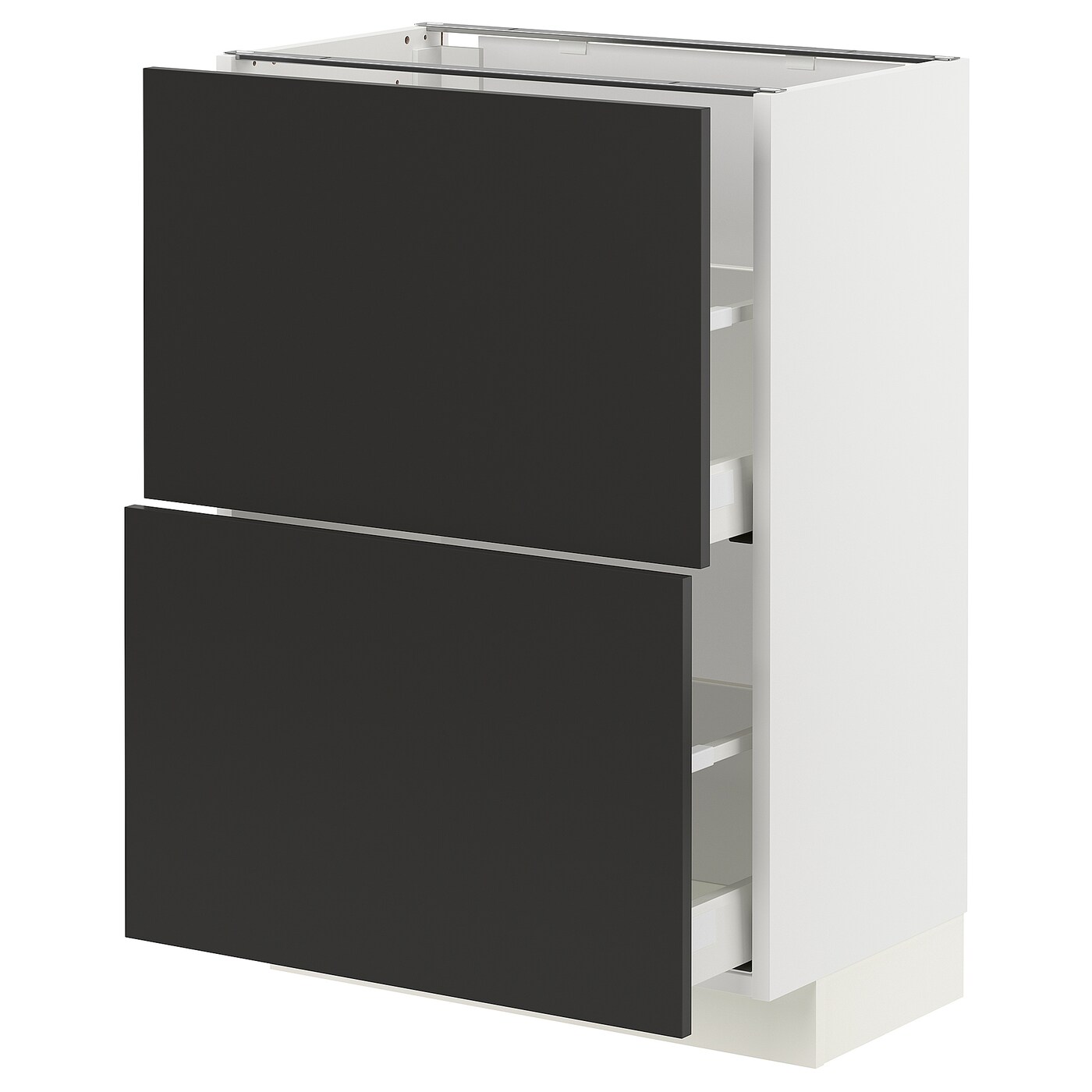 Напольный кухонный шкаф - IKEA METOD MAXIMERA, 88x39x60см, белый/черный, МЕТОД МАКСИМЕРА ИКЕА