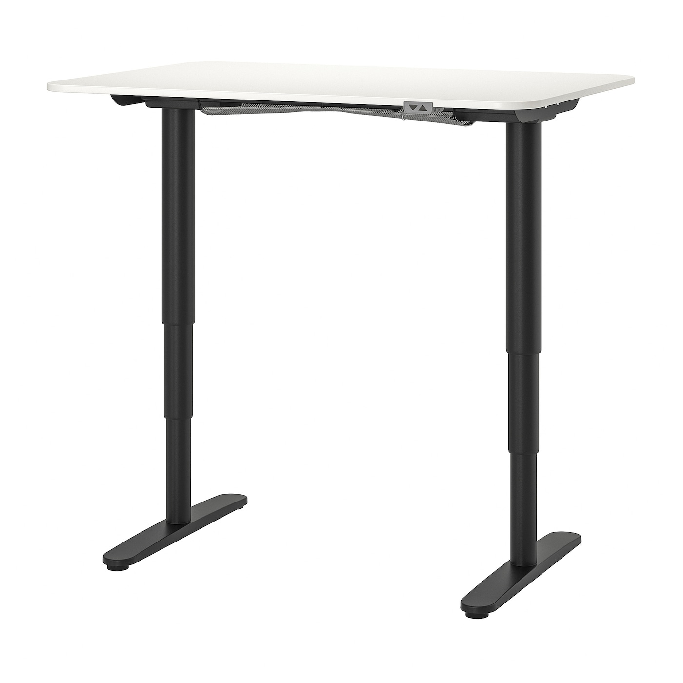 Письменный стол - IKEA BEKANT, 120х80х65-125 см, черный/белый, БЕКАНТ ИКЕА