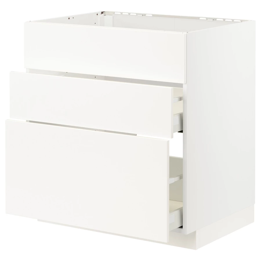 Напольный шкаф - IKEA METOD MAXIMERA, 80x62см, белый, МЕТОД МАКСИМЕРА ИКЕА (изображение №1)