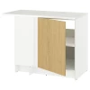 Напольный угловой шкаф - IKEA KNOXHULT/ИКЕА КНОКСХУЛЬТ, белый/под беленный дуб