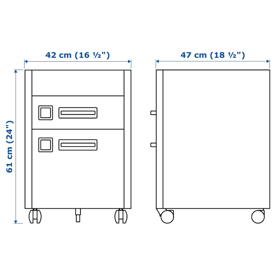 Тумба с электронным замком - IKEA IDASEN/IDÅSEN, 42x61 см, темно-серый ИДОСЕН ИКЕА (изображение №7)