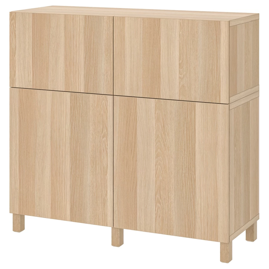 Комбинация для хранения - IKEA BESTÅ/BESTA/ БЕСТА/БЕСТО ИКЕА, 120x42x112 см, коричневый, (изображение №1)