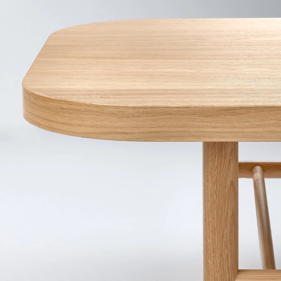 Журнальный стол - IKEA LISTERBY/ИКЕА ЛИСТЕРБИ, 140x60х37 см, дубовый шпон (изображение №4)