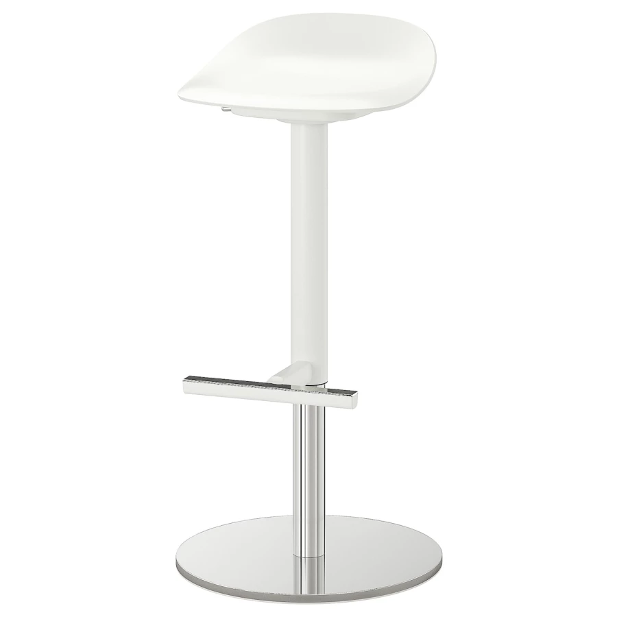 Барный стул - IKEA JANINGE/ЙАНИНГЕ ИКЕА  ,  36х38х84 см, белый (изображение №1)