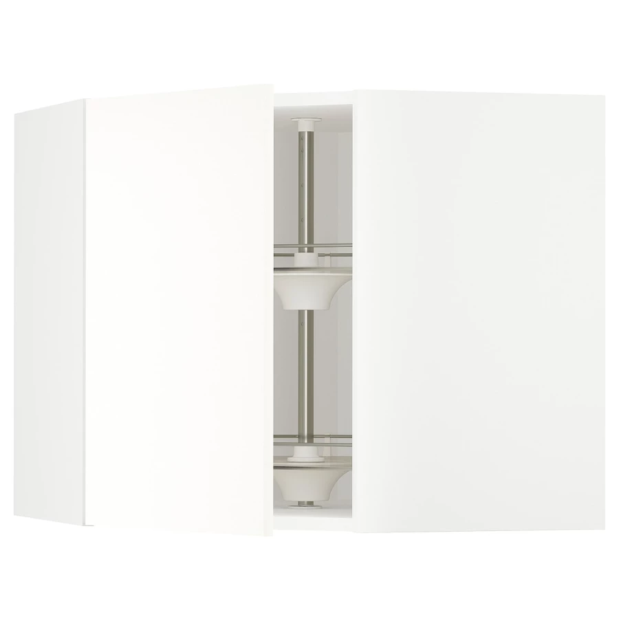 Угловой навесной шкаф с каруселью - METOD  IKEA/  МЕТОД ИКЕА, 60х68 см, белый (изображение №1)