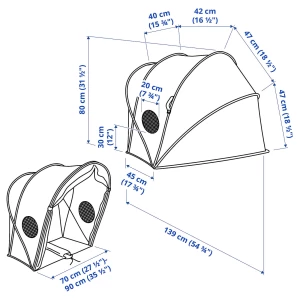 Второе фото. Навес детский - IKEA ELDFLUGA, зеленый, ЭЛЬДФЛУГА ИКЕА