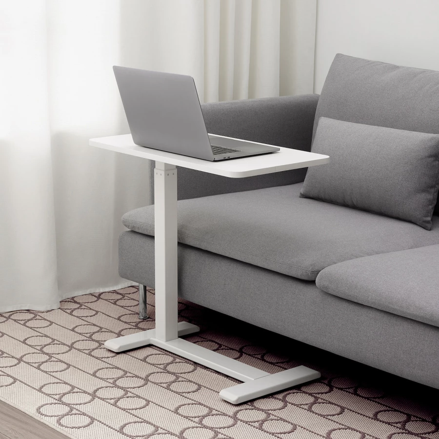 Стол для ноутбука - IKEA BOLLSIDAN/БОЛСИДАН ИКЕА, 68х36 см, белый (изображение №2)