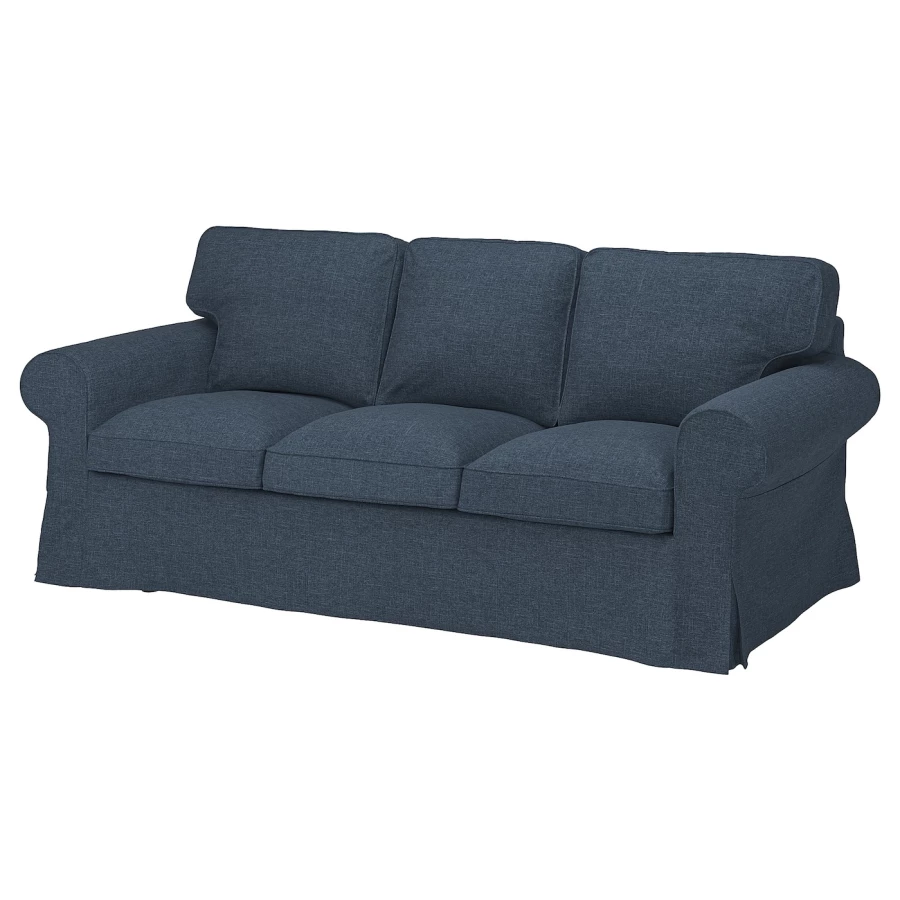 Чехол на 3-местный диван - EKTORP IKEA/ ЭКТОРП ИКЕА, синий (изображение №1)
