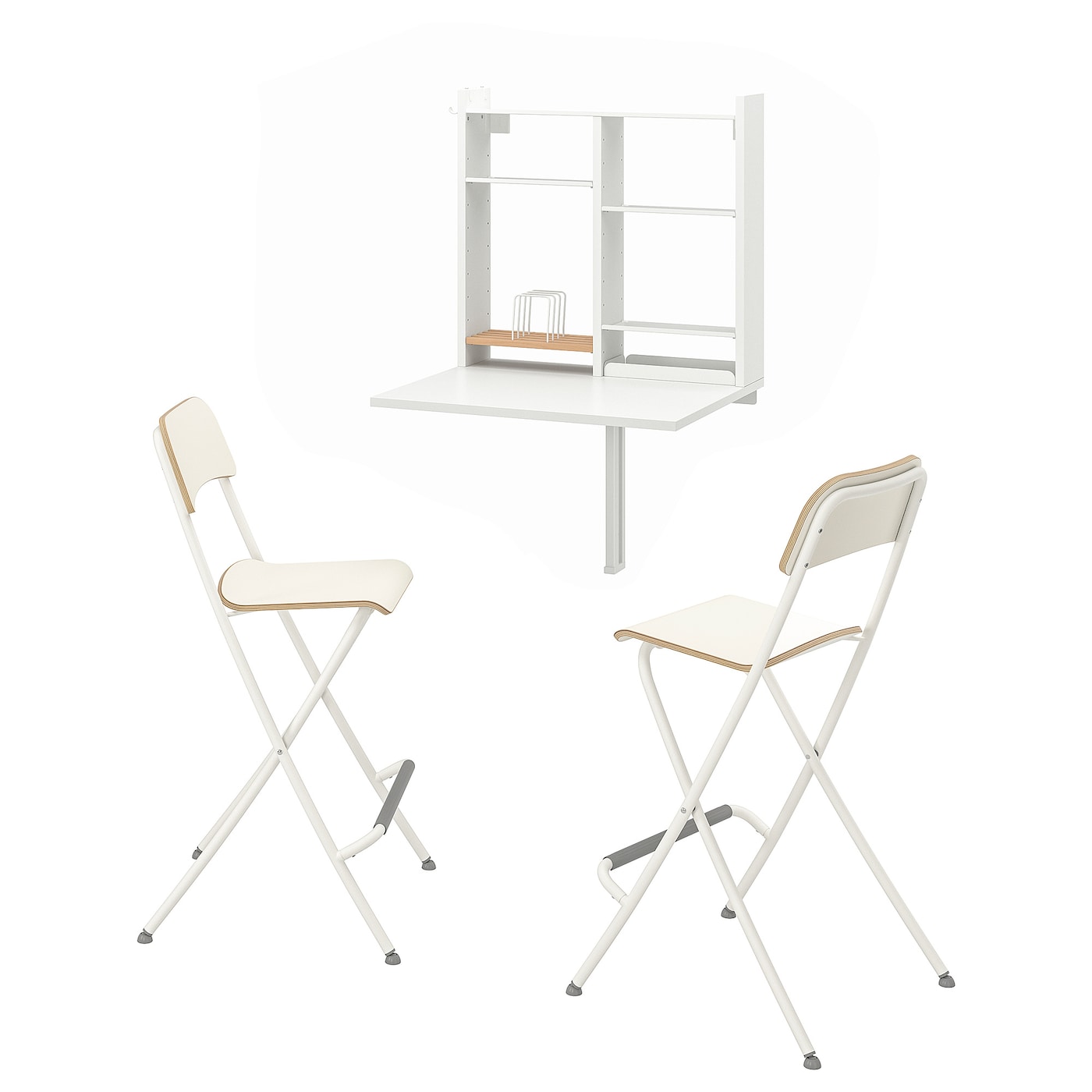 Кухонный стол - NORBERG/FRANKLIN IKEA/ НОРБЕРГ/ ФРАНКЛИН ИКЕЕА,129х41х10 см, белый