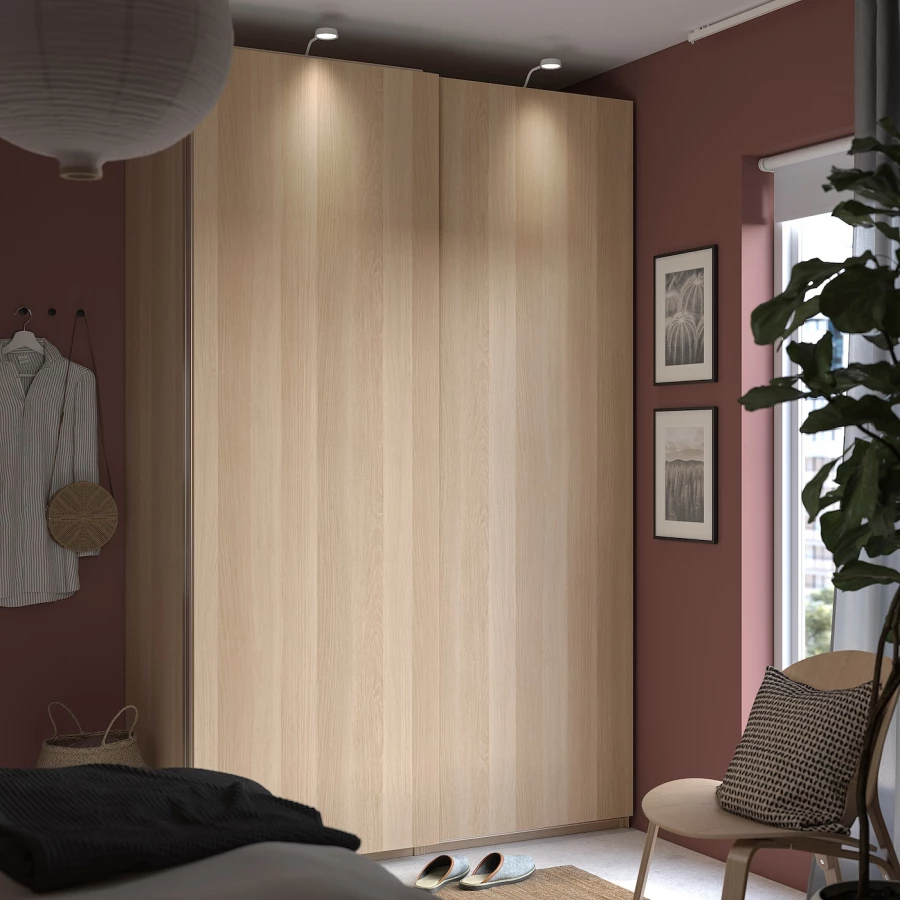 Пара рам раздвижных дверей - HASVIK IKEA/ ХАСВИК ИКЕА, 150х236 см, коричневый (изображение №2)