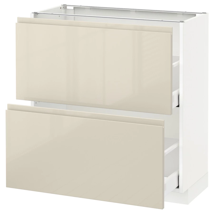Напольный шкаф - METOD / MAXIMERA IKEA/ МЕТОД/ МАКСИМЕРА ИКЕА,  88х80 см, белый/бежевый (изображение №1)