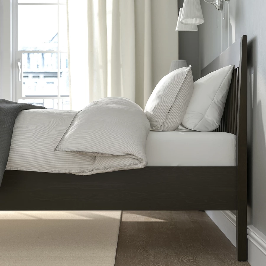 Каркас кровати - IKEA IDANÄS/IDANAS, 200х160 см, темно-коричневый, ИДАНЭС ИКЕА (изображение №10)