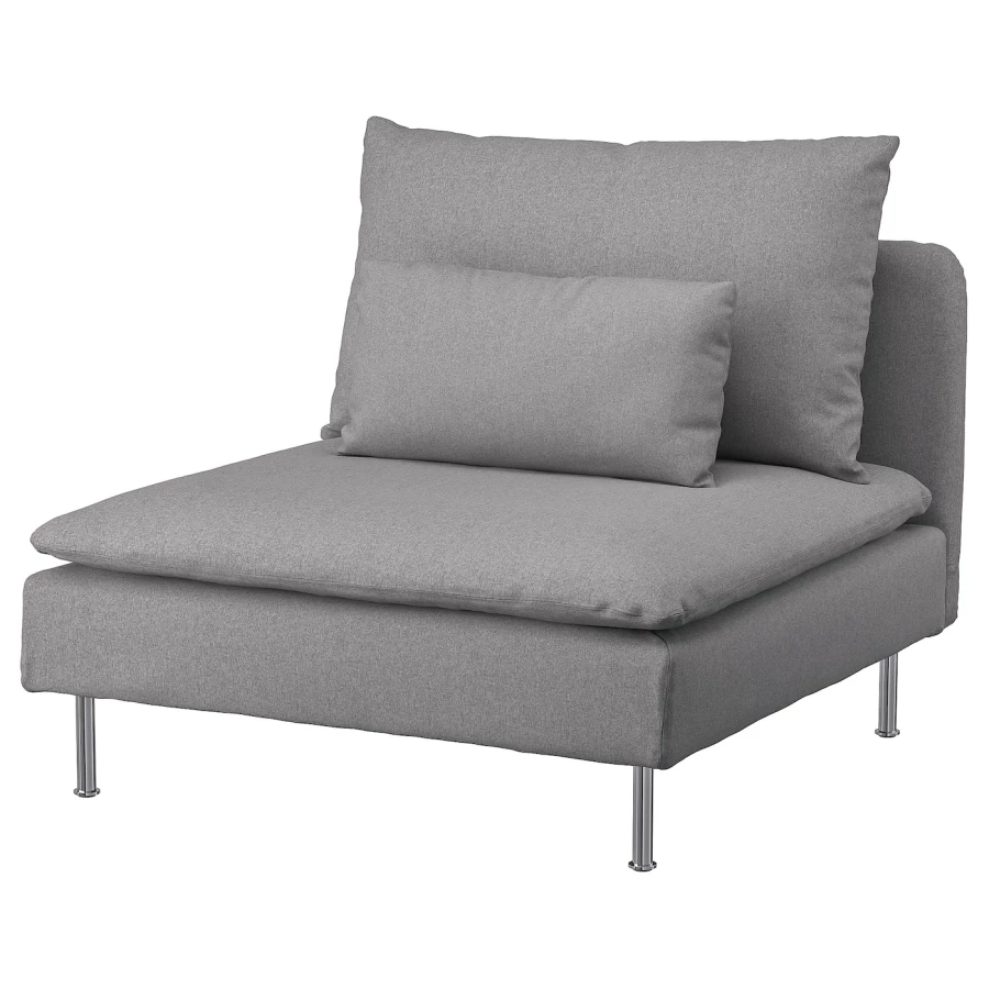 Чехол на кресло - SÖDERHAMN / SОDERHAMN  IKEA/ СЕДЕРХАМН ИКЕА,  серый (изображение №1)