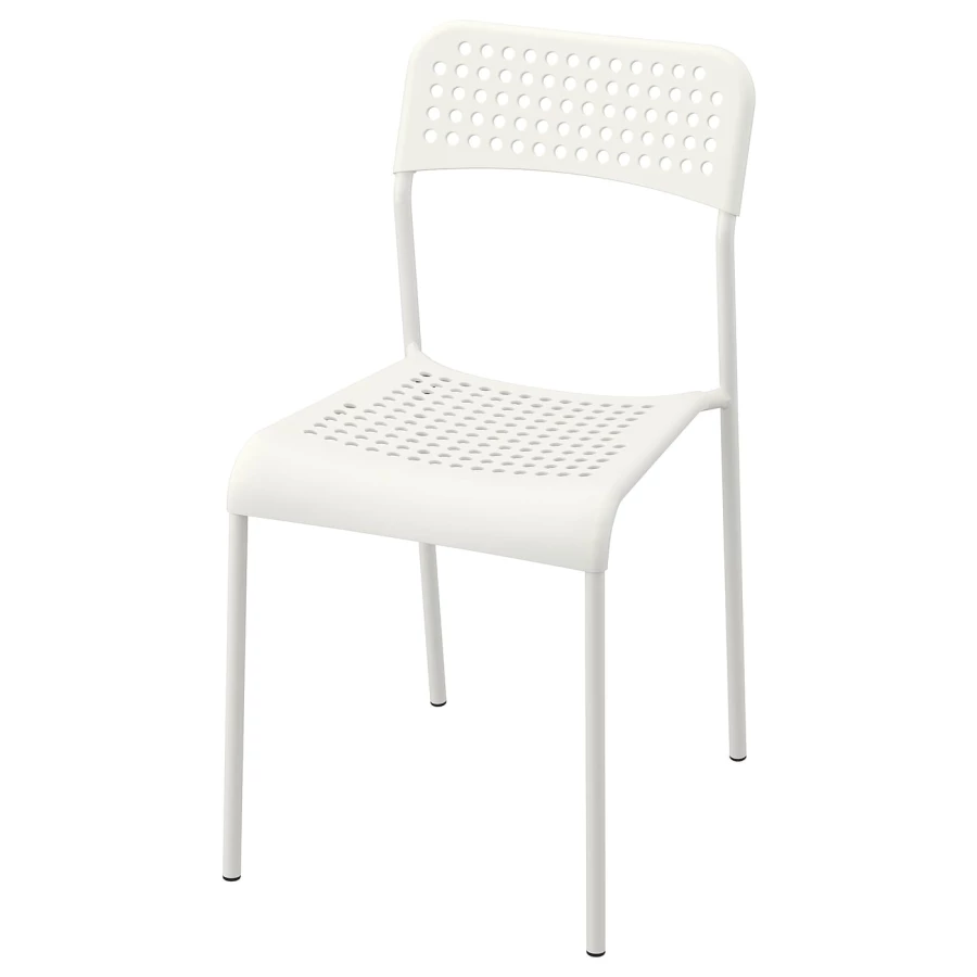 Стул - IKEA ADDE, 77х39х47см, пластик белый, АДДЕ ИКЕА (изображение №1)