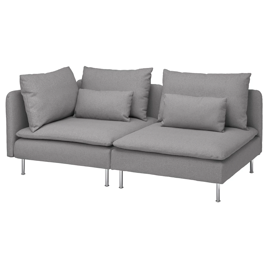 3-местный диван - IKEA SÖDERHAMN/SODERHAMN, 99x192см, серый, СОДЕРХАМН ИКЕА (изображение №1)