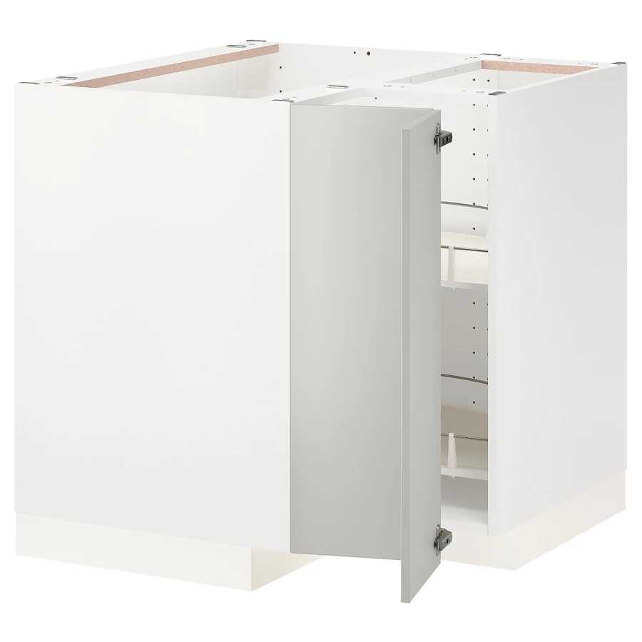 Напольный шкаф - METOD IKEA/ МЕТОД ИКЕА,  88х88 см, белый/светло-серый (изображение №1)