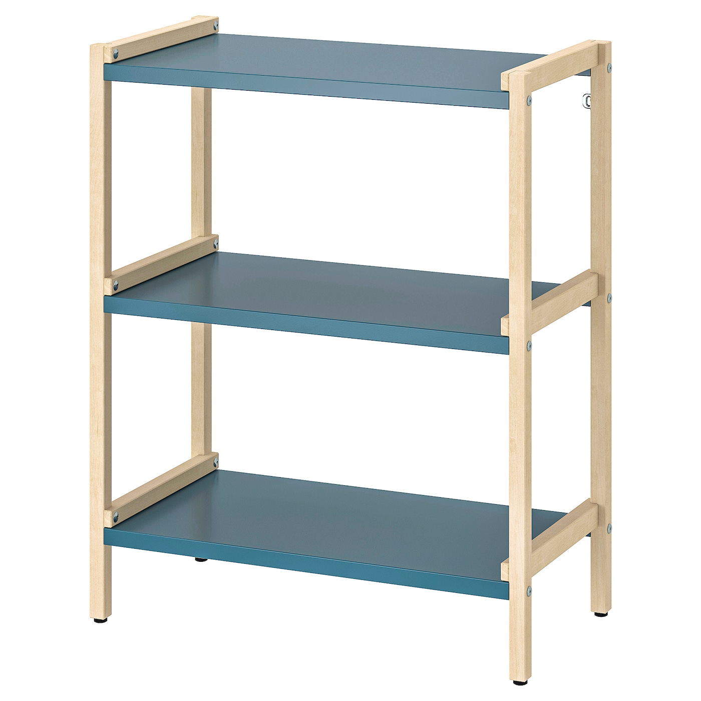 Стеллаж - IKEA EKENABBEN, 70х34х86 см, голубой/под беленый дуб, ЭКЕНАББЕН ИКЕА