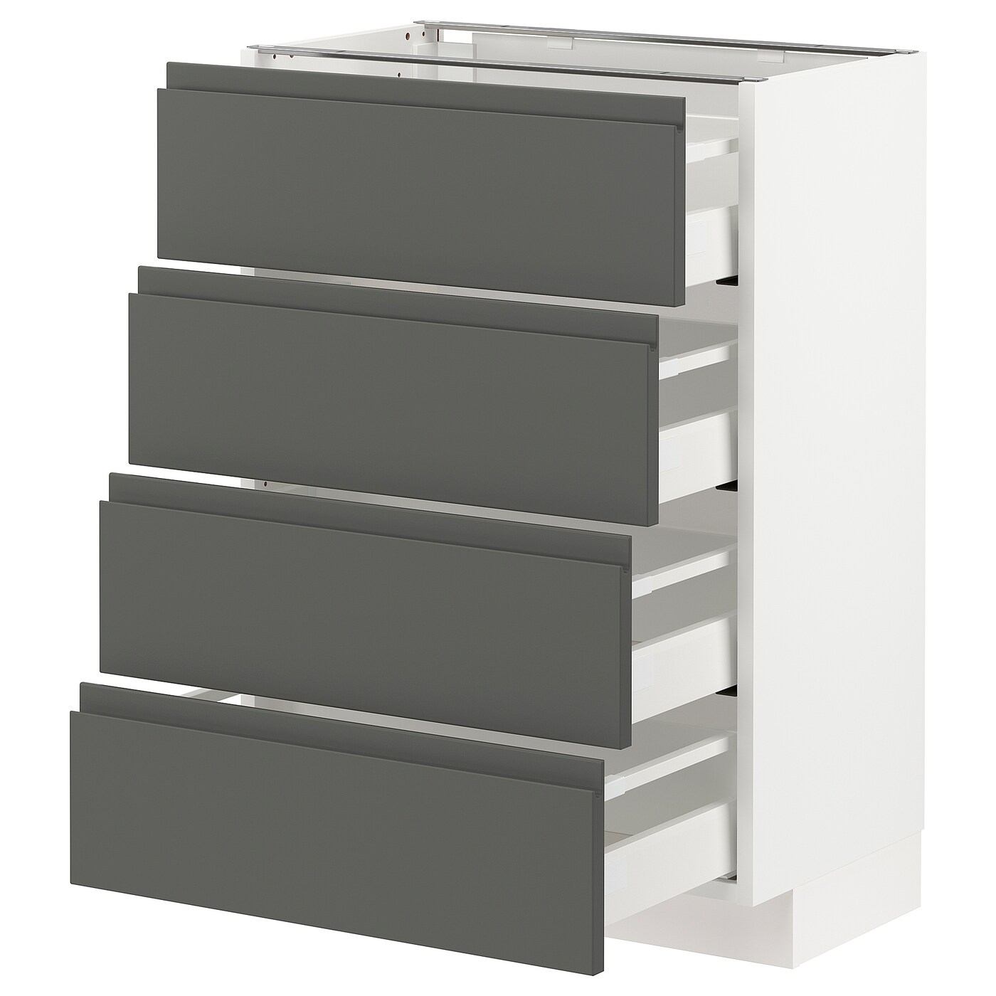 Напольный кухонный шкаф  - IKEA METOD MAXIMERA, 88x39x60см, белый/темно-серый, МЕТОД МАКСИМЕРА ИКЕА