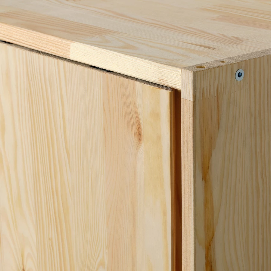 Шкаф с раздвижными дверями - IKEA IVAR/ИВАР ИКЕА, 60х30х80 см, под беленый дуб (изображение №4)