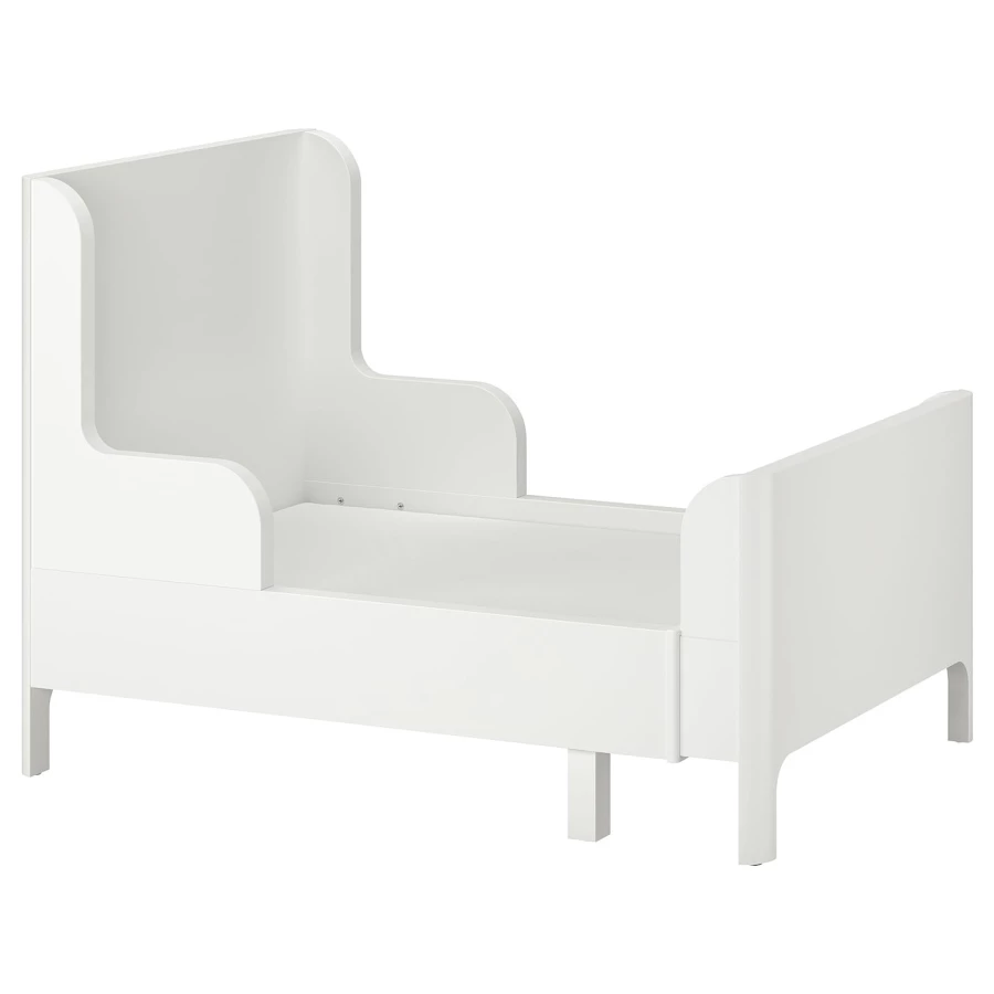 Кровать одноярусная - IKEA BUSUNGE/БУСУНГЕ ИКЕА, 80x200 см, белый (изображение №1)