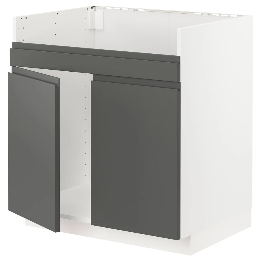 Шкаф под раковину - METOD / HAVSEN  IKEA/ МЕТОД/ХАВСЕН/ИКЕА, 88х80 см, белый/серый (изображение №1)