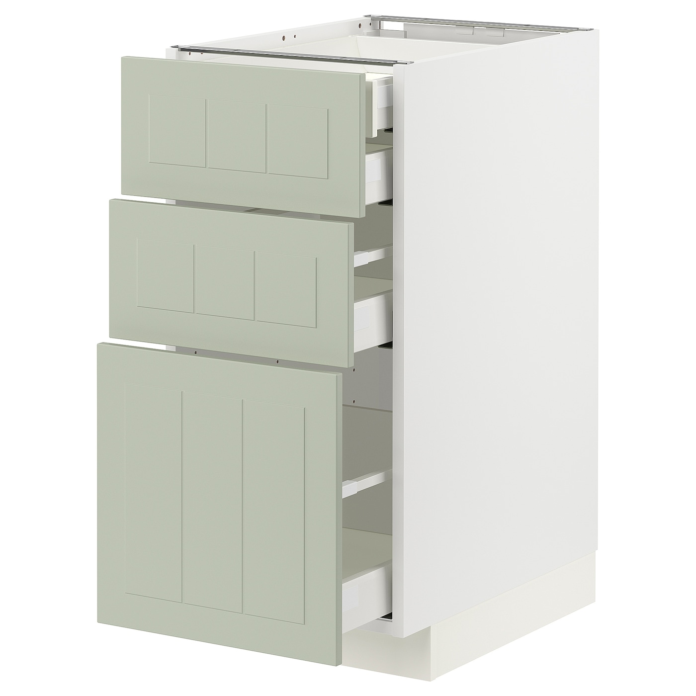 Напольный шкаф  - IKEA METOD MAXIMERA, 88x61,9x40см, белый/светло-зелёный, МЕТОД МАКСИМЕРА ИКЕА