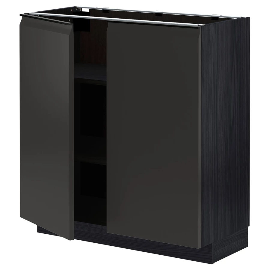 Напольный шкаф - METOD IKEA/ МЕТОД ИКЕА,  88х80 см, черный (изображение №1)